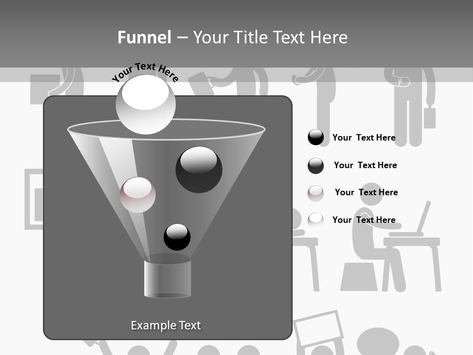 Employee Pointing Sitting PowerPoint Template