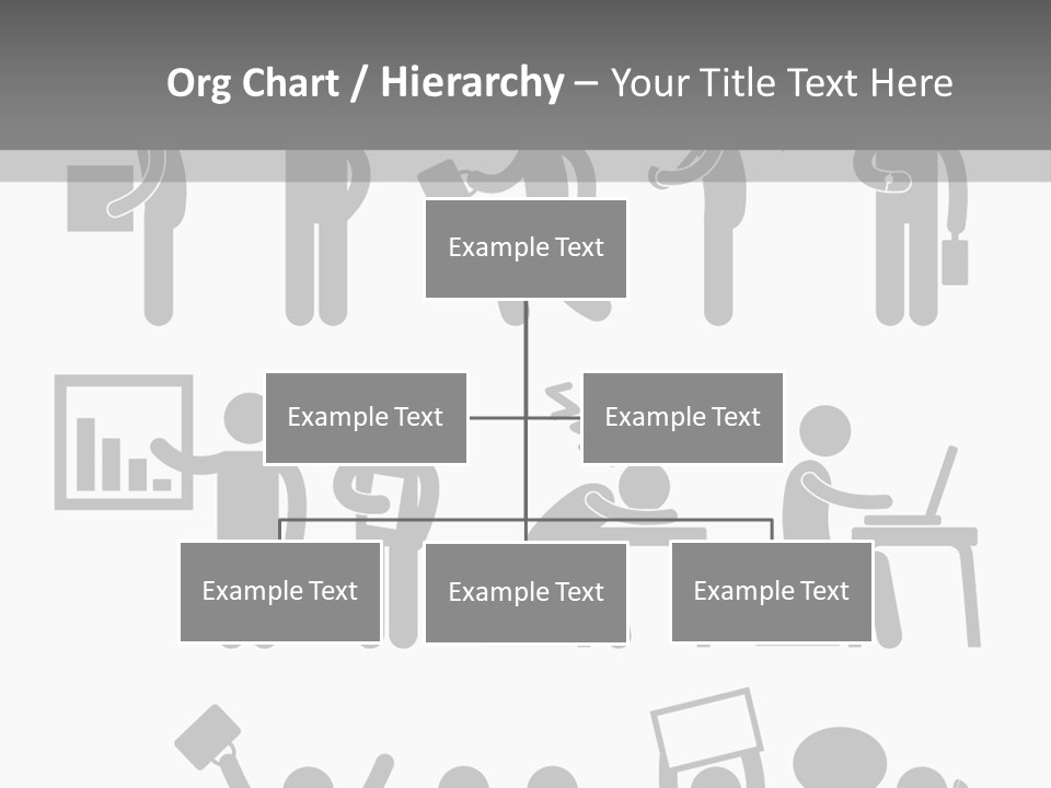 Employee Pointing Sitting PowerPoint Template