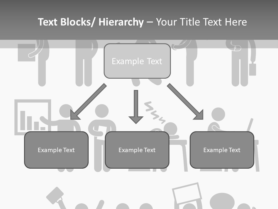 Employee Pointing Sitting PowerPoint Template