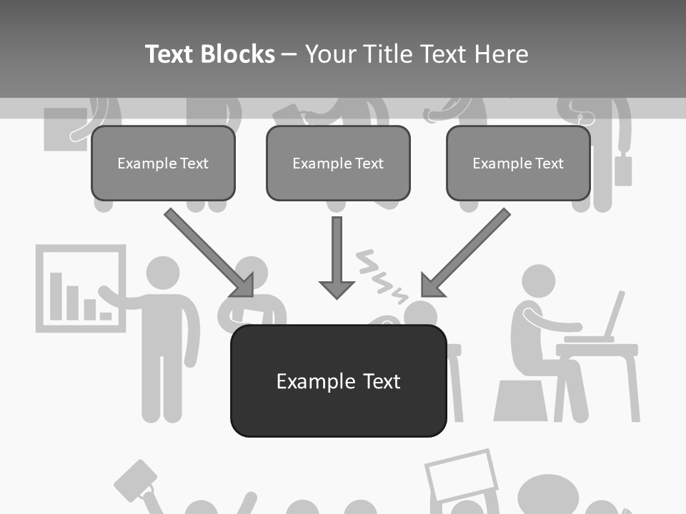 Employee Pointing Sitting PowerPoint Template