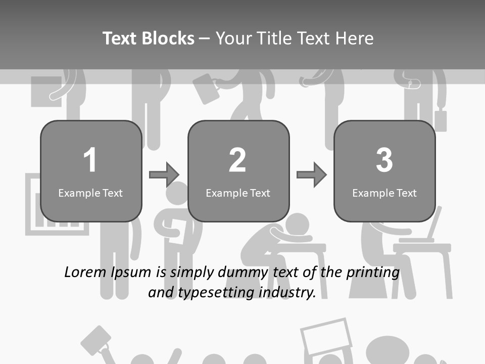 Employee Pointing Sitting PowerPoint Template