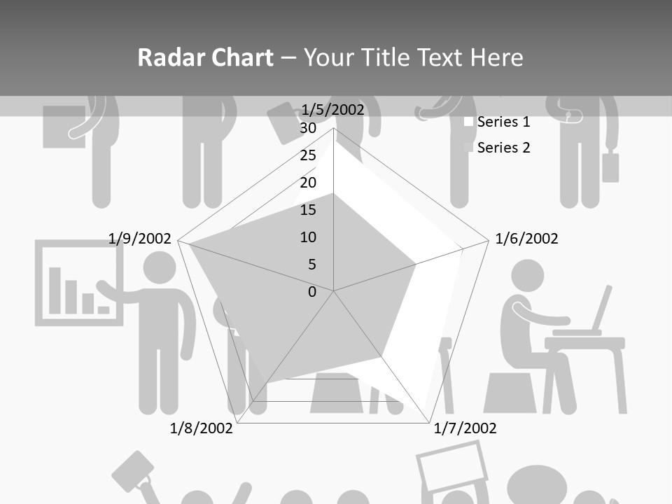 Employee Pointing Sitting PowerPoint Template