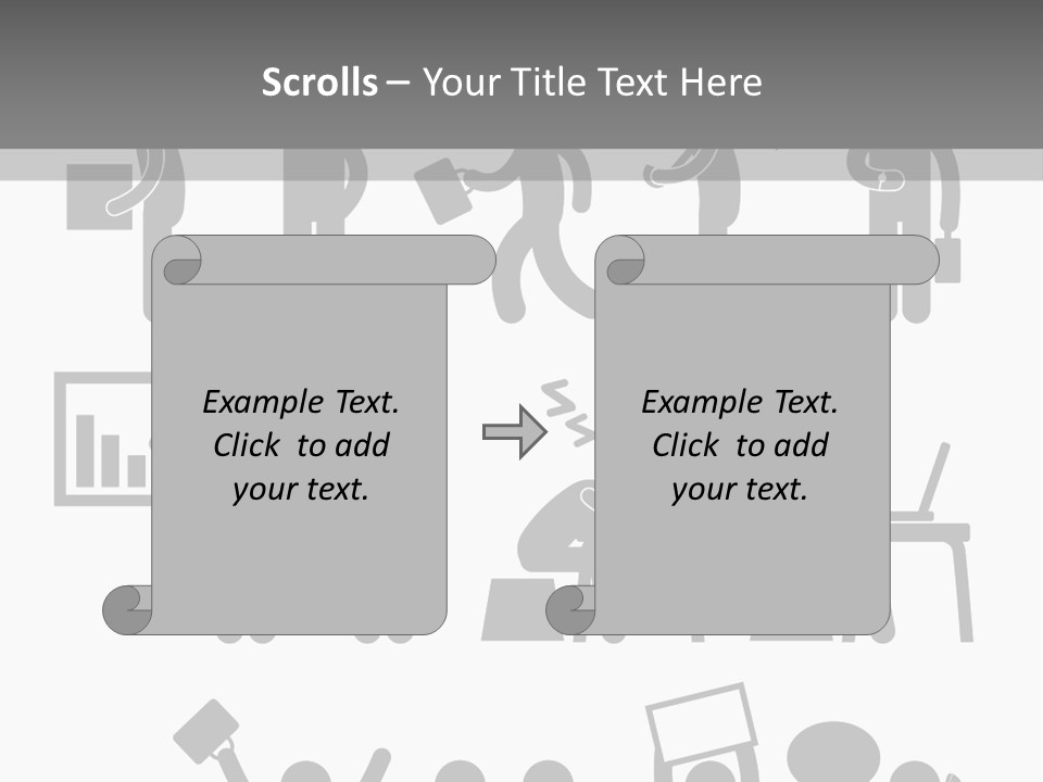 Employee Pointing Sitting PowerPoint Template