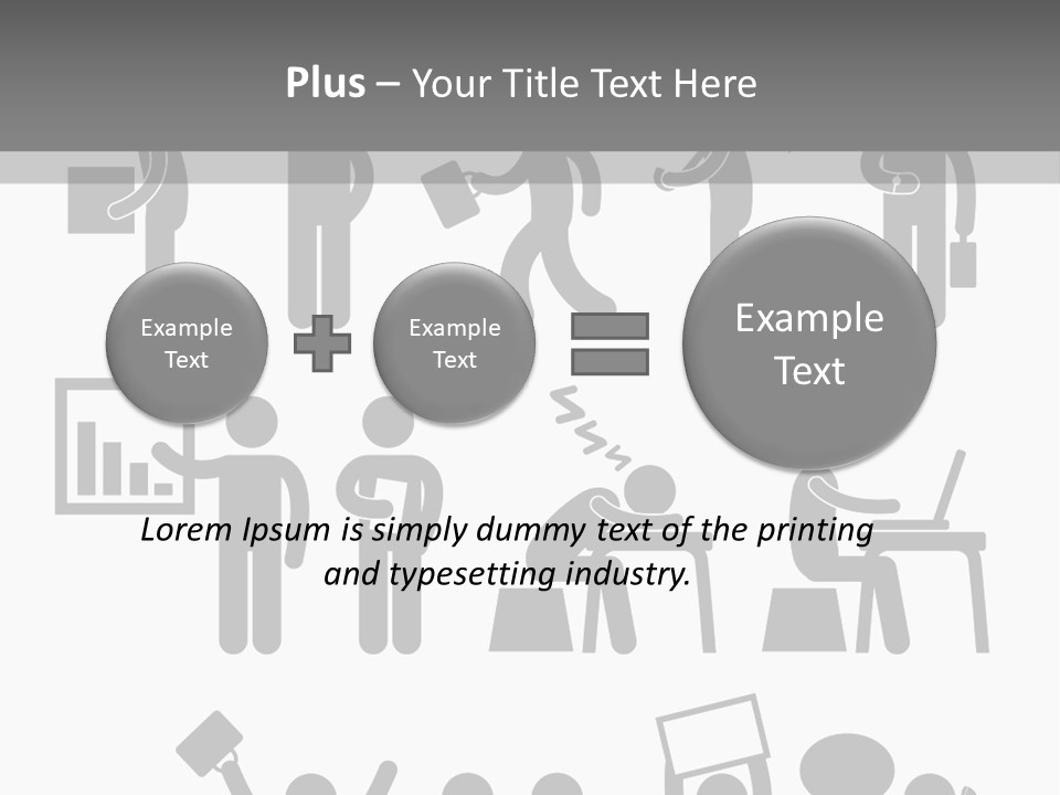 Employee Pointing Sitting PowerPoint Template