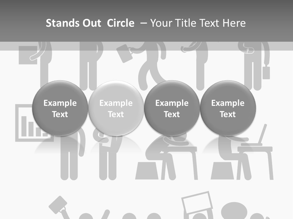 Employee Pointing Sitting PowerPoint Template