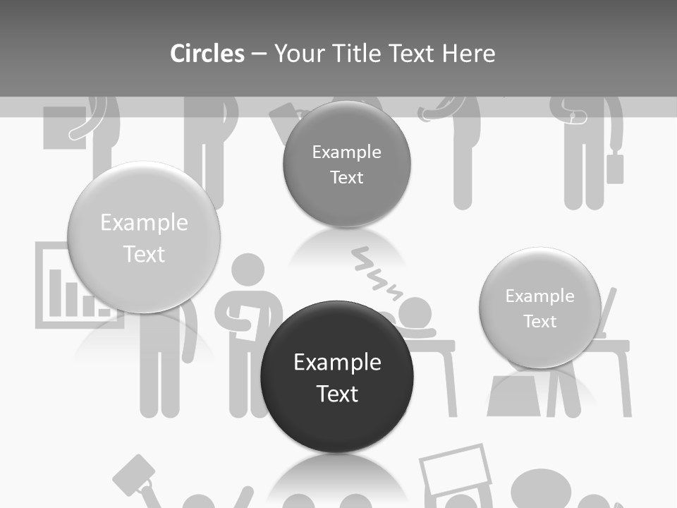 Employee Pointing Sitting PowerPoint Template