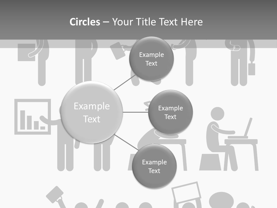 Employee Pointing Sitting PowerPoint Template