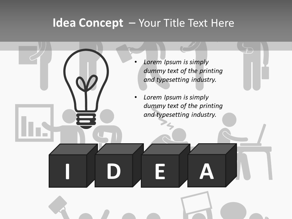 Employee Pointing Sitting PowerPoint Template