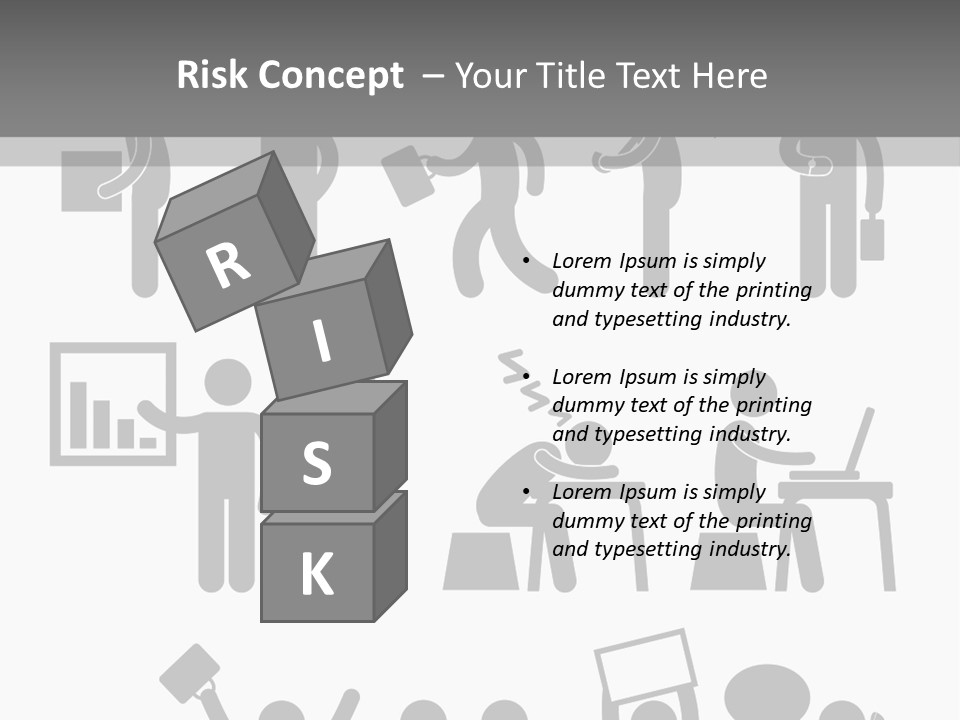 Employee Pointing Sitting PowerPoint Template