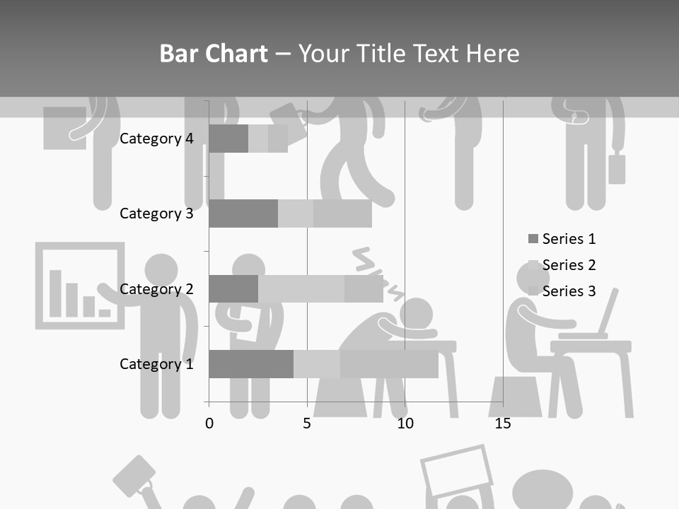 Employee Pointing Sitting PowerPoint Template