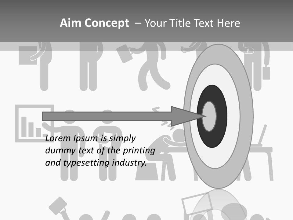 Employee Pointing Sitting PowerPoint Template