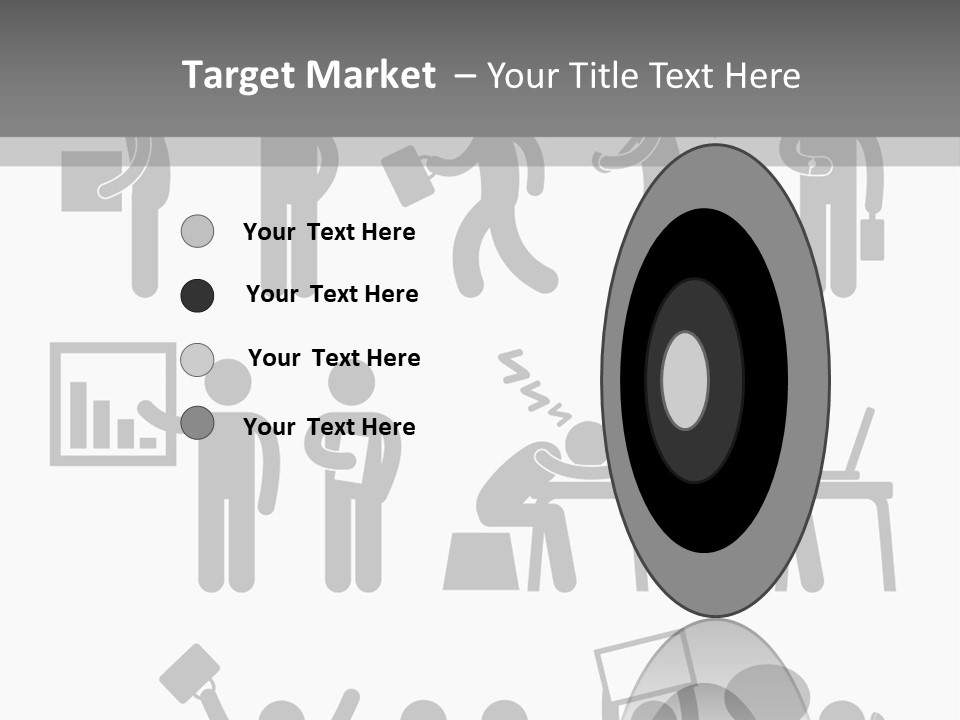 Employee Pointing Sitting PowerPoint Template