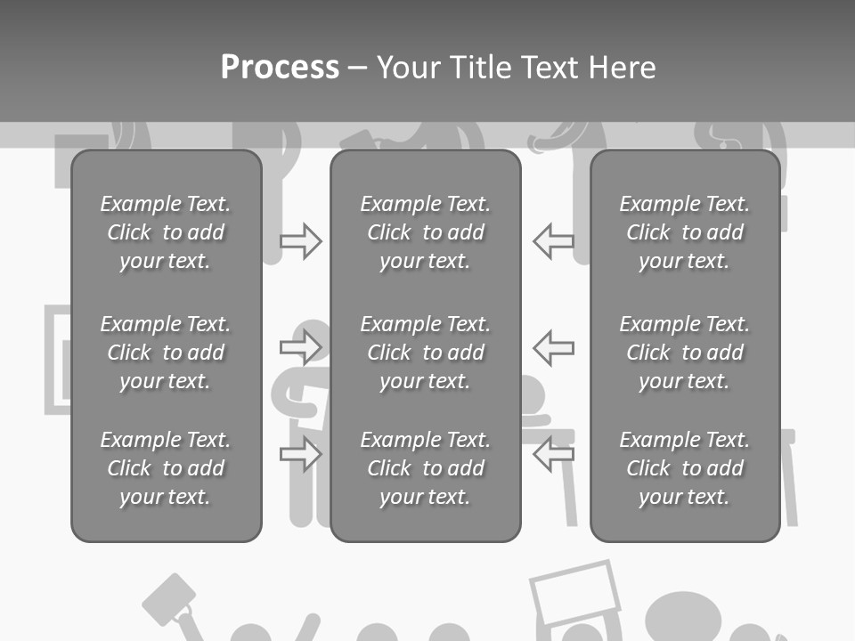Employee Pointing Sitting PowerPoint Template