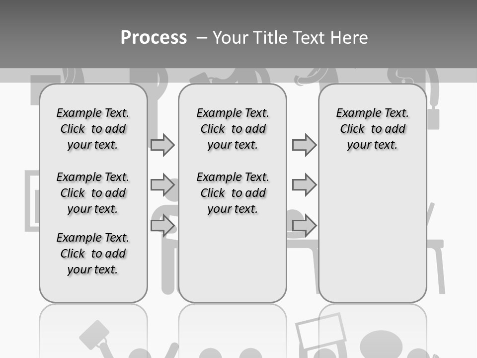 Employee Pointing Sitting PowerPoint Template