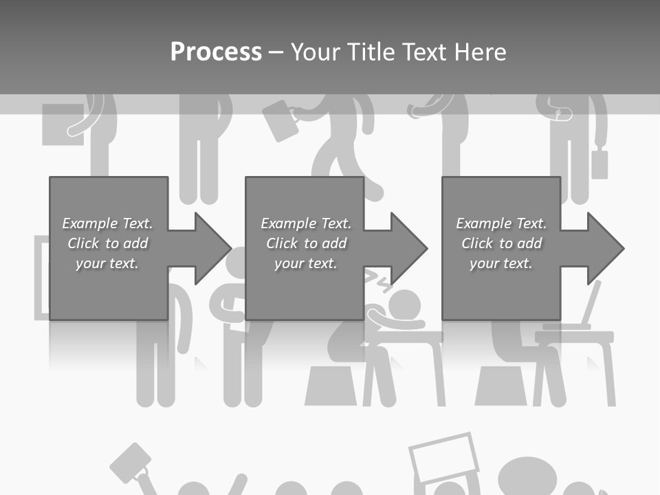 Employee Pointing Sitting PowerPoint Template