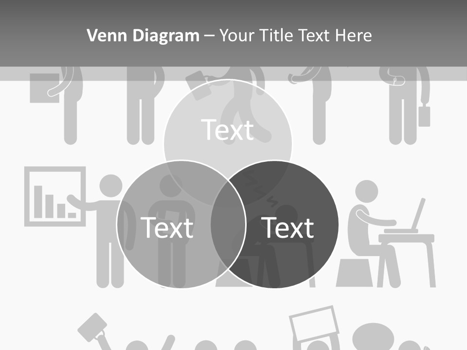 Employee Pointing Sitting PowerPoint Template