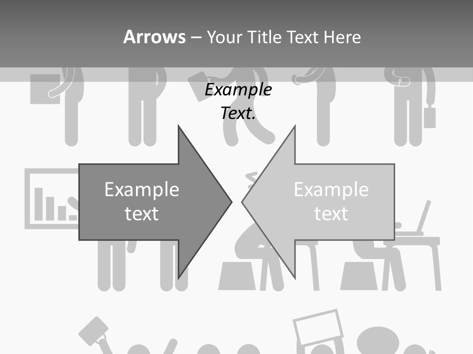 Employee Pointing Sitting PowerPoint Template