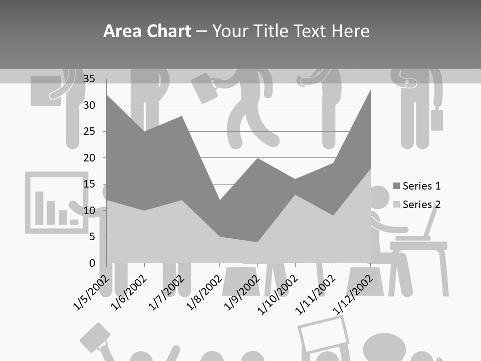 Employee Pointing Sitting PowerPoint Template