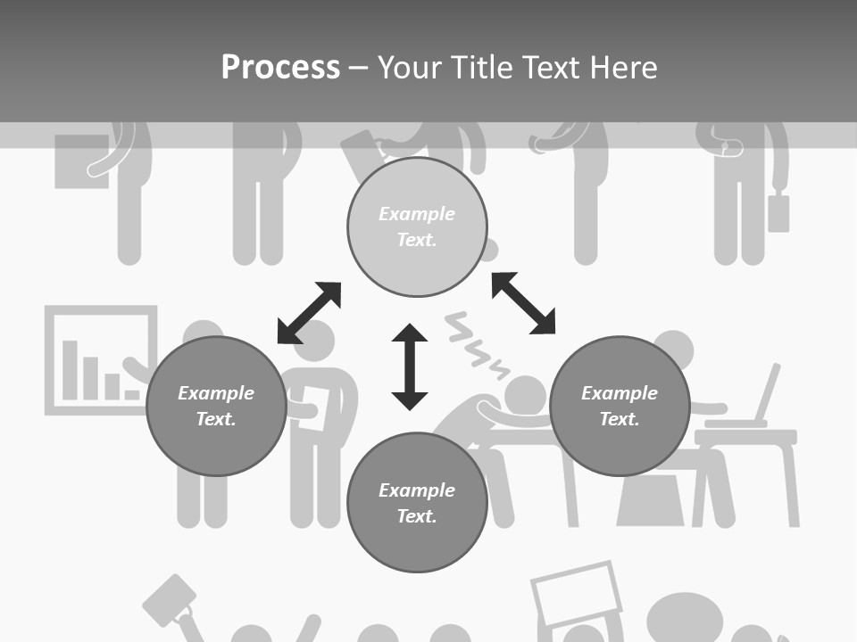 Employee Pointing Sitting PowerPoint Template