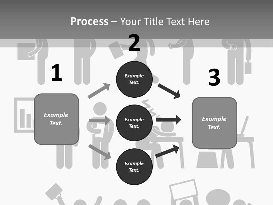Employee Pointing Sitting PowerPoint Template