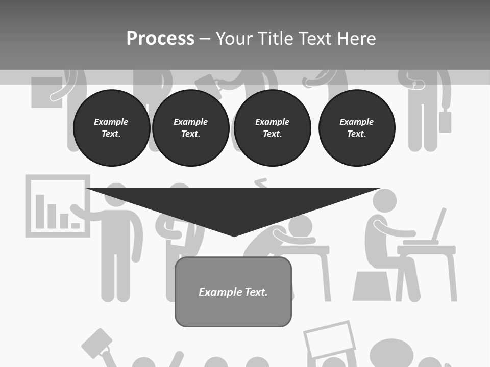 Employee Pointing Sitting PowerPoint Template