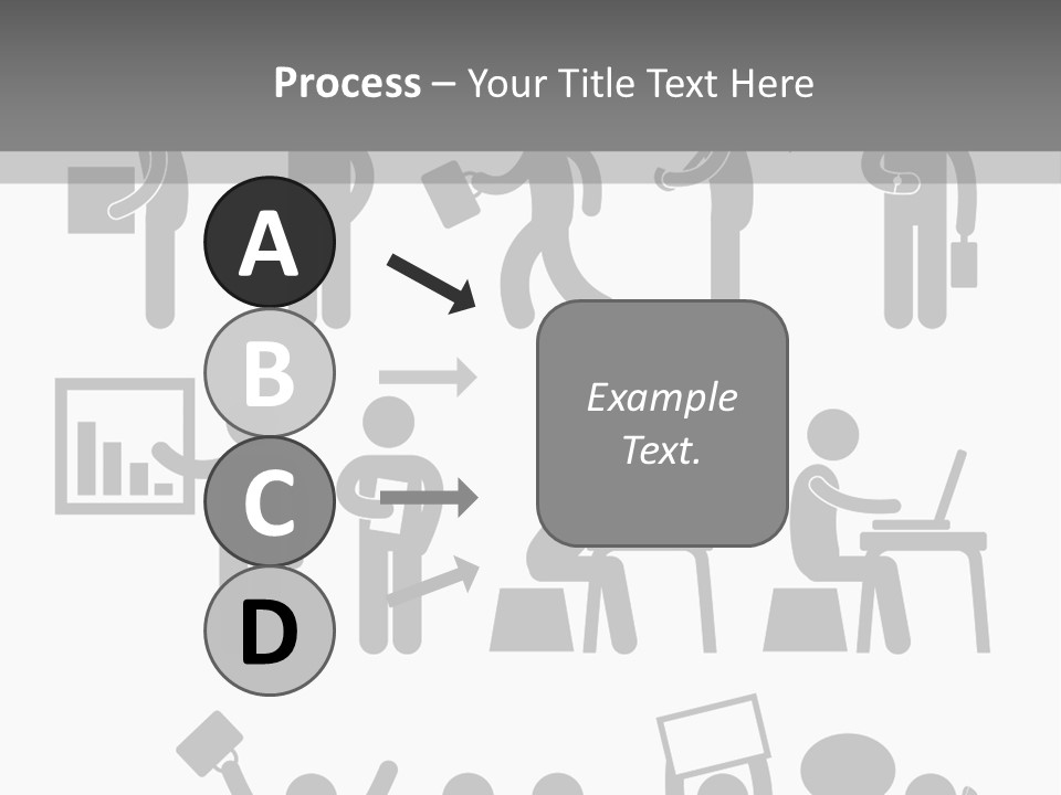 Employee Pointing Sitting PowerPoint Template