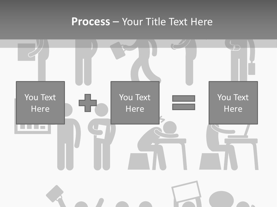 Employee Pointing Sitting PowerPoint Template