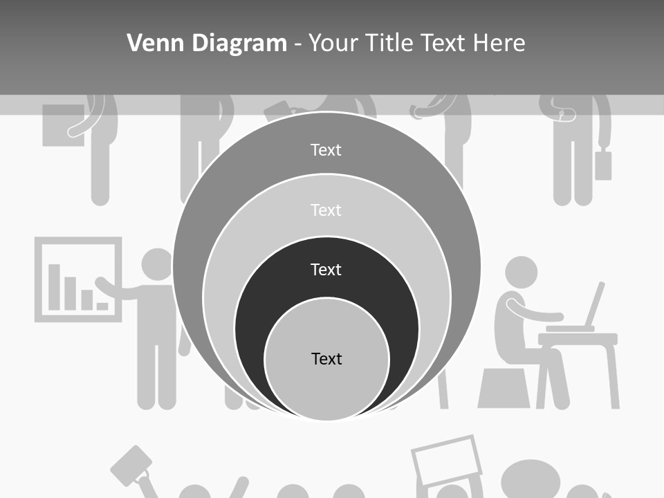 Employee Pointing Sitting PowerPoint Template