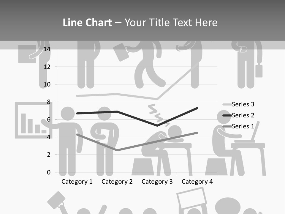 Employee Pointing Sitting PowerPoint Template
