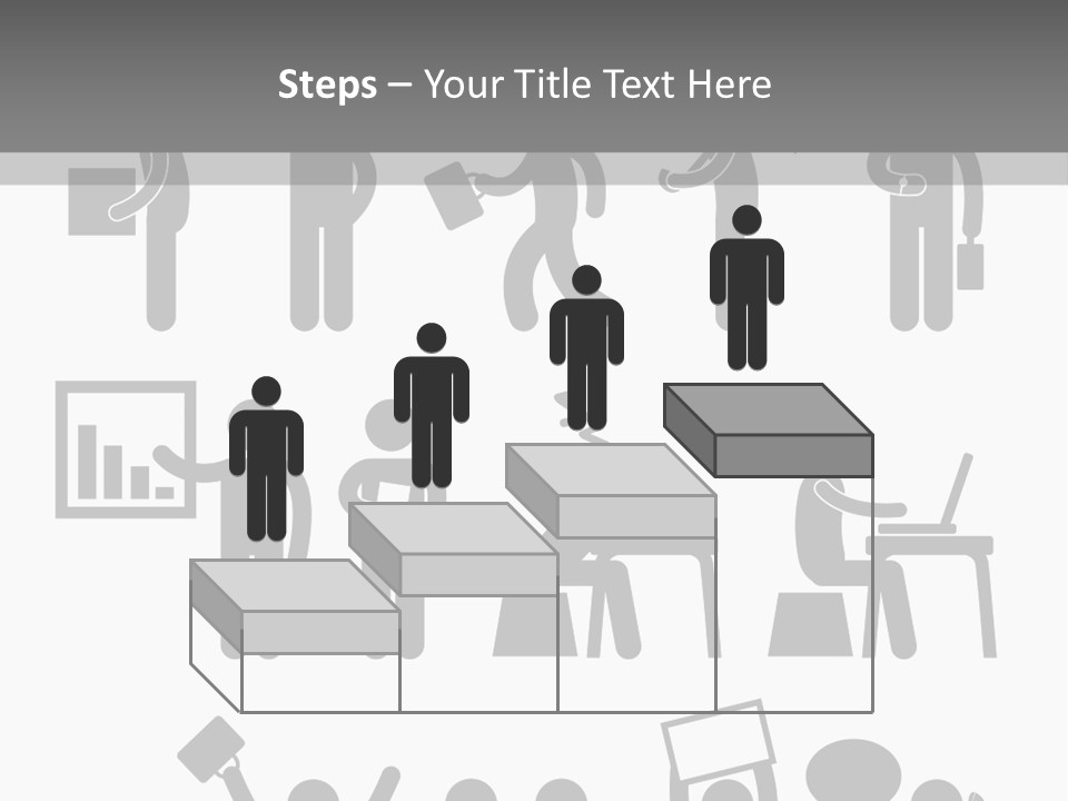 Employee Pointing Sitting PowerPoint Template