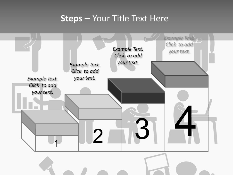 Employee Pointing Sitting PowerPoint Template