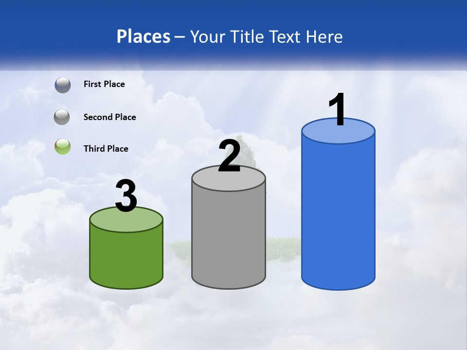A Tree In The Middle Of A Field With Clouds In The Background PowerPoint Template