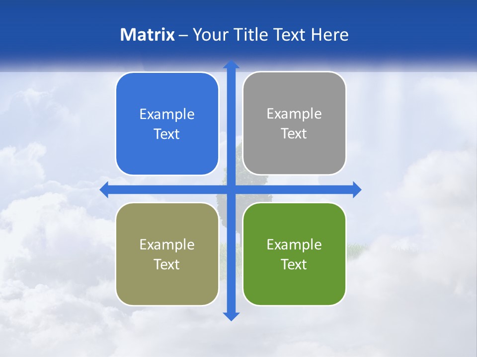A Tree In The Middle Of A Field With Clouds In The Background PowerPoint Template