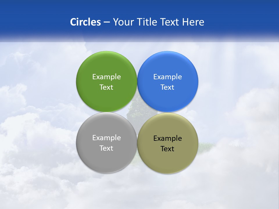 A Tree In The Middle Of A Field With Clouds In The Background PowerPoint Template