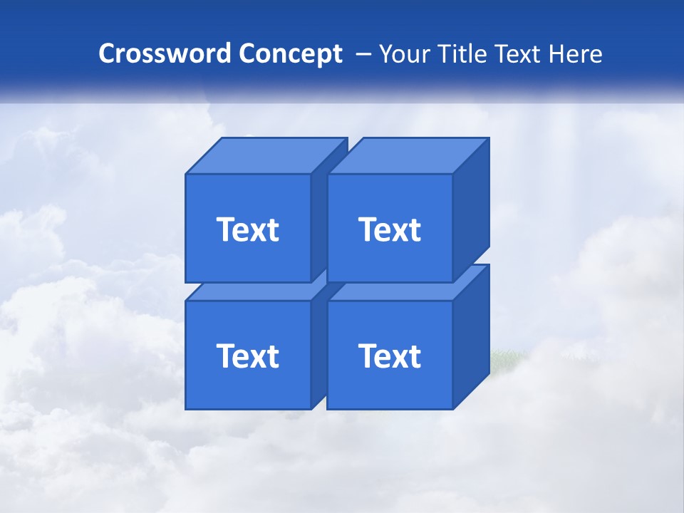 A Tree In The Middle Of A Field With Clouds In The Background PowerPoint Template