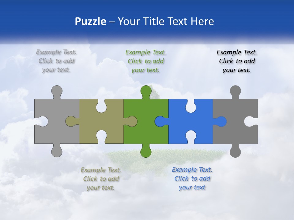 A Tree In The Middle Of A Field With Clouds In The Background PowerPoint Template