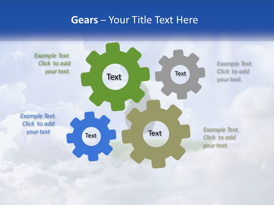 A Tree In The Middle Of A Field With Clouds In The Background PowerPoint Template