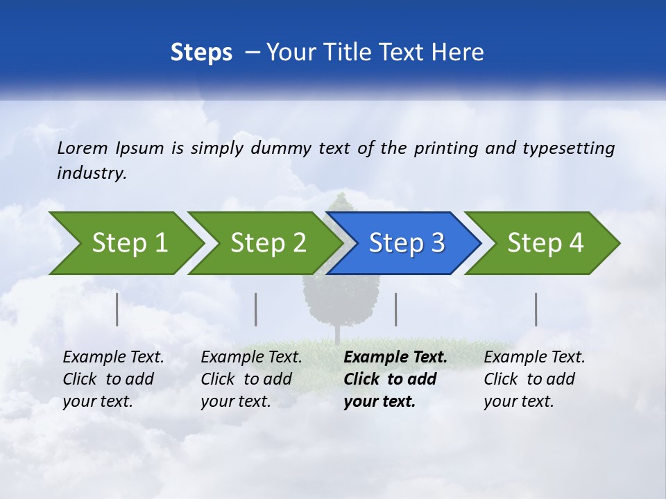 A Tree In The Middle Of A Field With Clouds In The Background PowerPoint Template