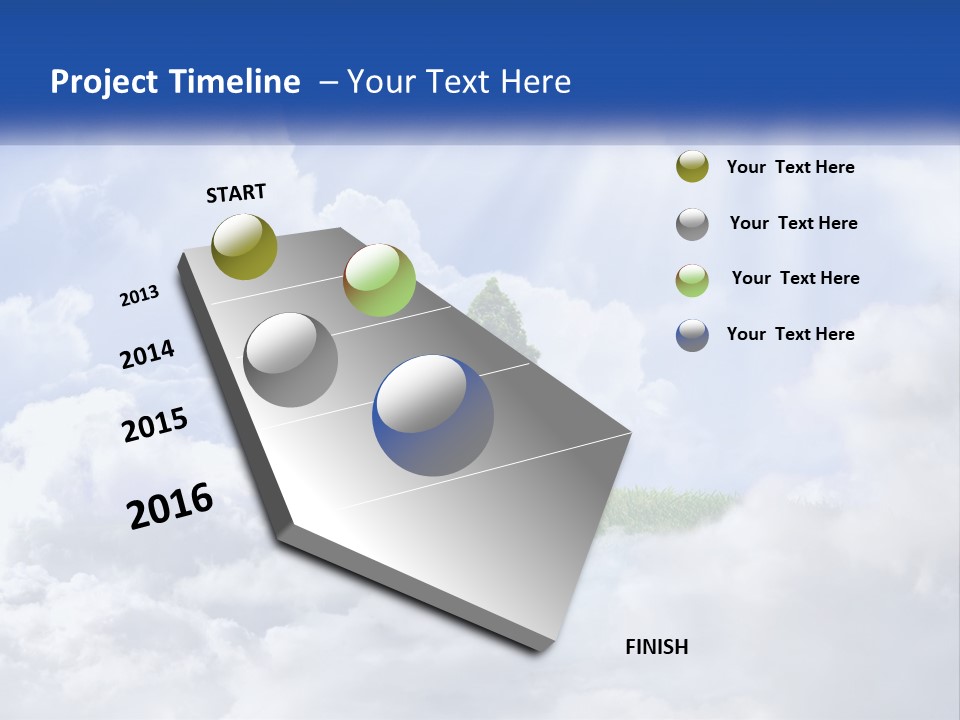 A Tree In The Middle Of A Field With Clouds In The Background PowerPoint Template