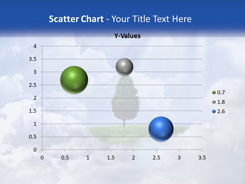 A Tree In The Middle Of A Field With Clouds In The Background PowerPoint Template