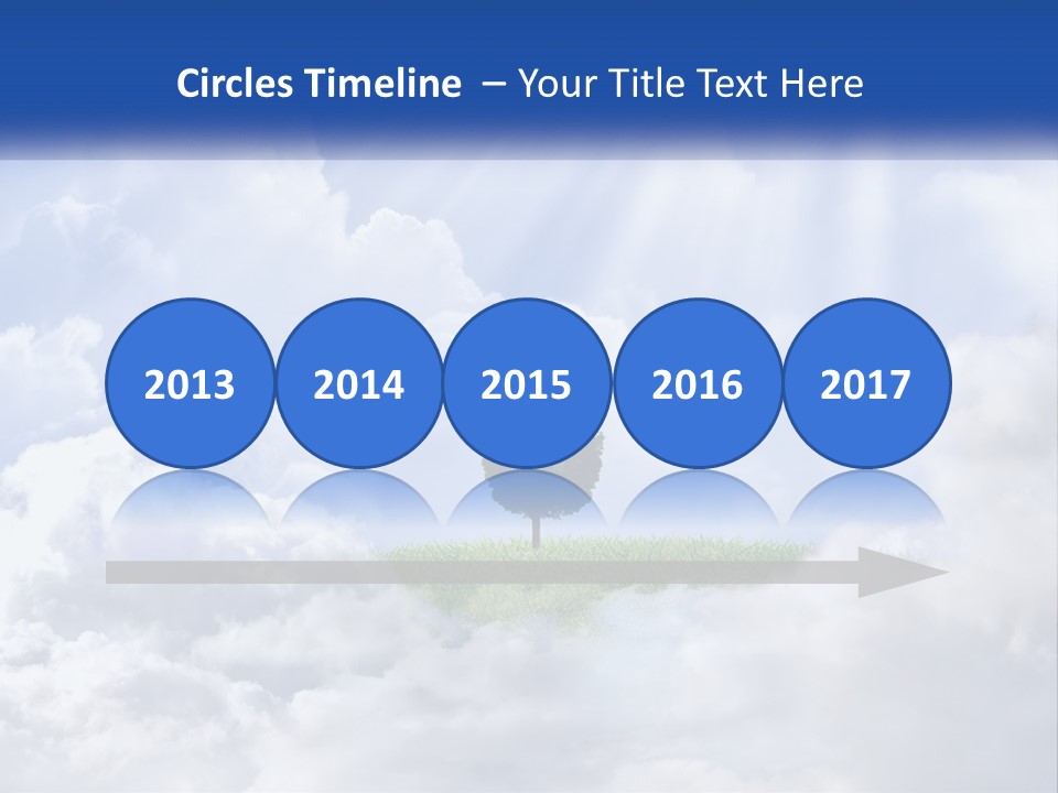 A Tree In The Middle Of A Field With Clouds In The Background PowerPoint Template