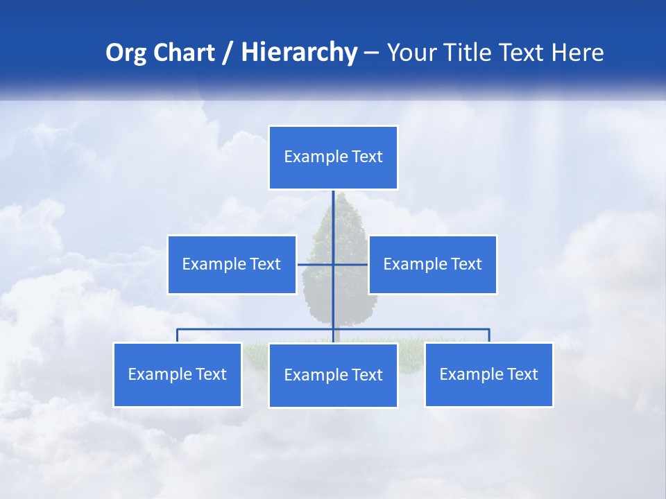 A Tree In The Middle Of A Field With Clouds In The Background PowerPoint Template