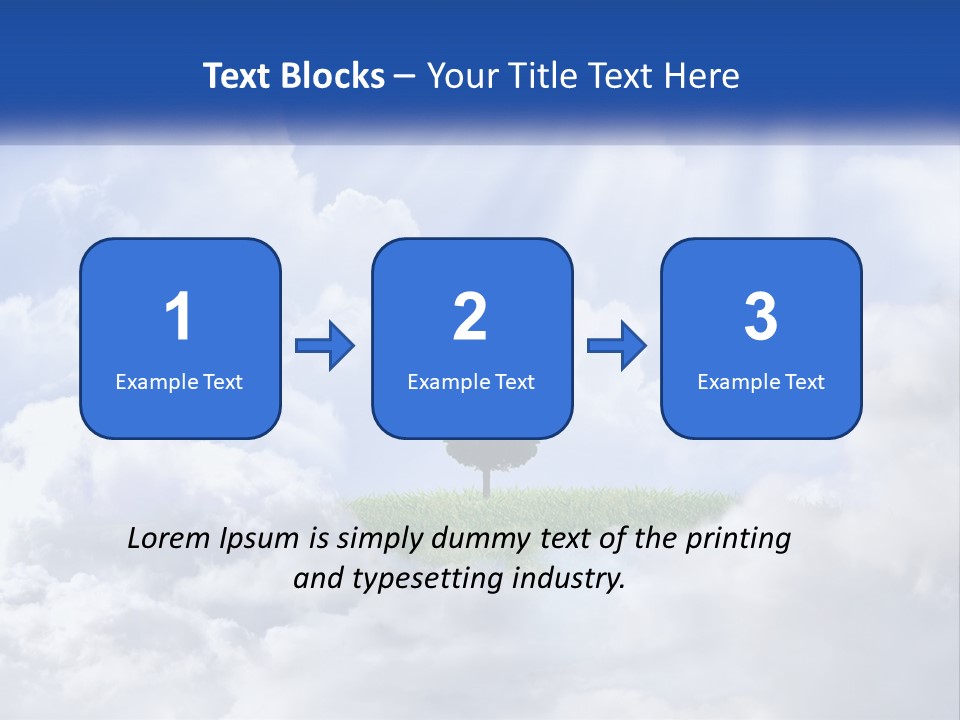 A Tree In The Middle Of A Field With Clouds In The Background PowerPoint Template