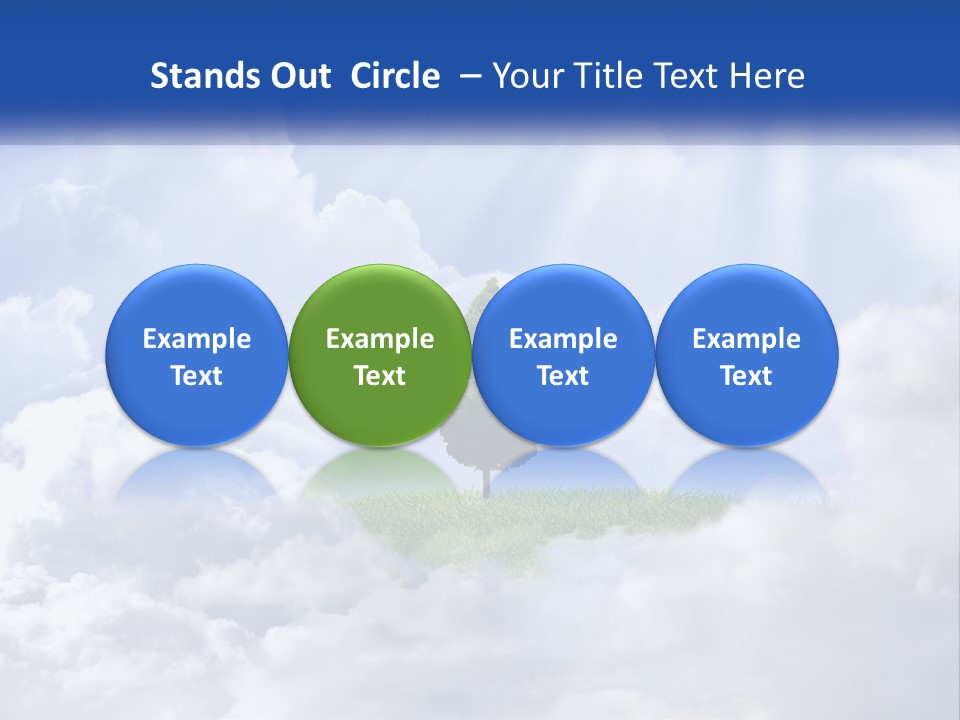 A Tree In The Middle Of A Field With Clouds In The Background PowerPoint Template