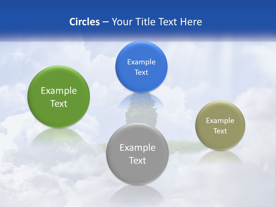 A Tree In The Middle Of A Field With Clouds In The Background PowerPoint Template