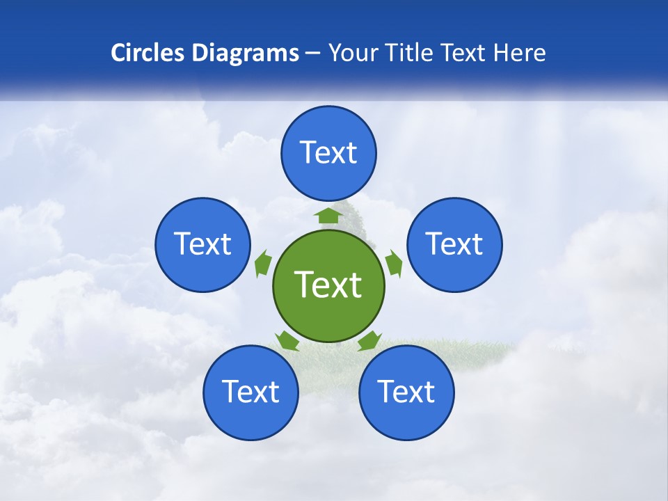 A Tree In The Middle Of A Field With Clouds In The Background PowerPoint Template