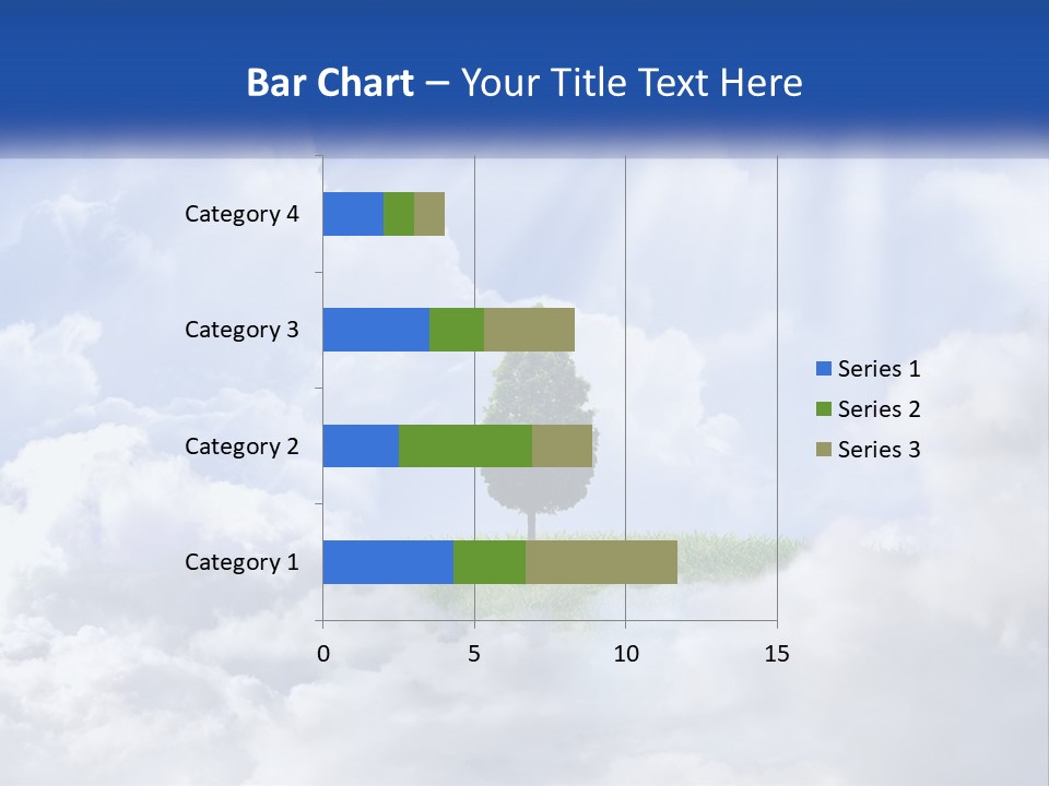 A Tree In The Middle Of A Field With Clouds In The Background PowerPoint Template
