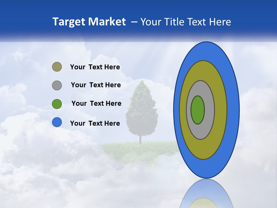 A Tree In The Middle Of A Field With Clouds In The Background PowerPoint Template