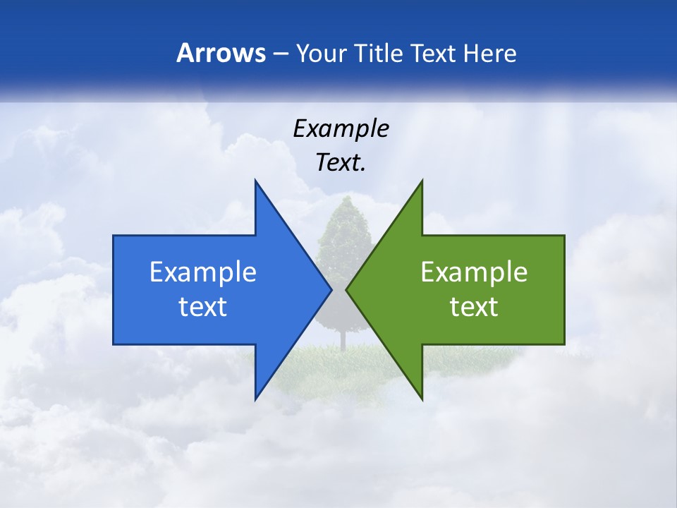 A Tree In The Middle Of A Field With Clouds In The Background PowerPoint Template