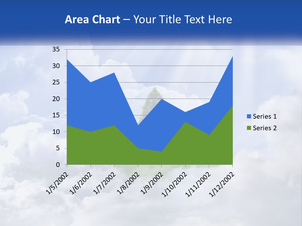 A Tree In The Middle Of A Field With Clouds In The Background PowerPoint Template
